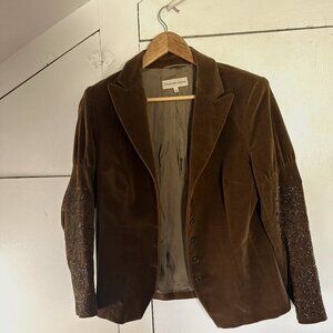 Dries Van Noten vintage brown velvet jacket